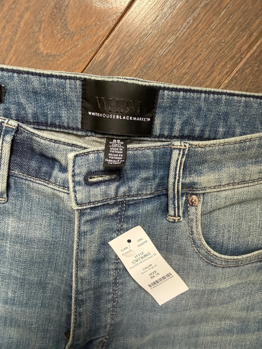 White House Black Market straight high-rise jeans 8 SHORT - Picture 2 of 6